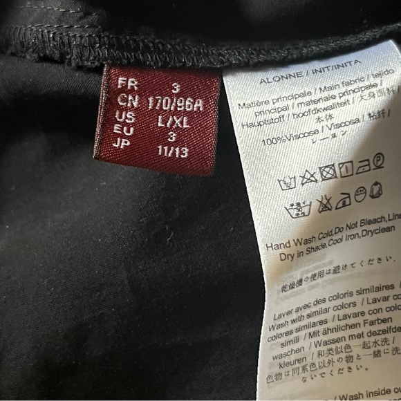 Alonne Long Sleeve Half Buttom Down Adjustable Waist Dress Black XL Large - Picture 7 of 10